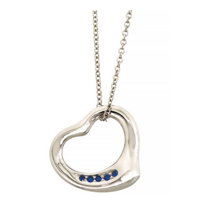 TIFFANY&Co. Open Heart Necklace Sapphire
