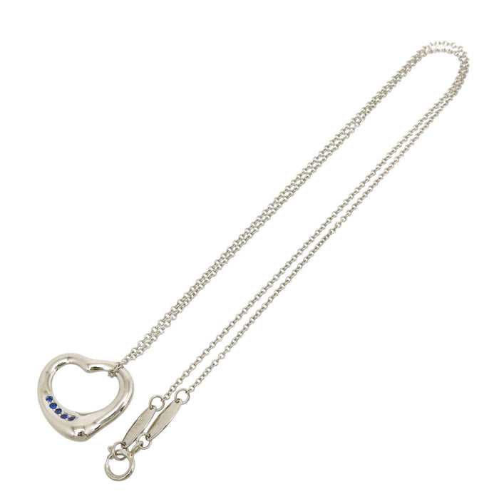 TIFFANY&Co. Open Heart Necklace Sapphire