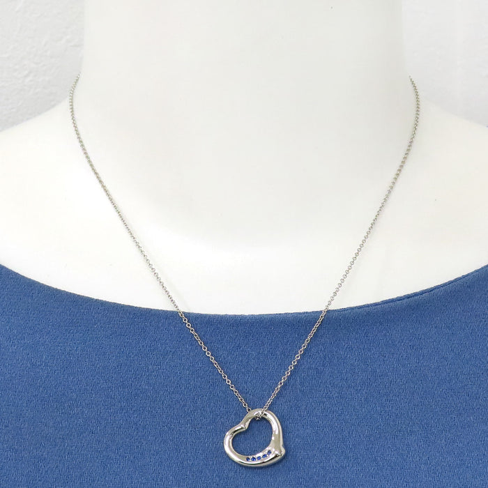 TIFFANY&Co. 
オープンハート ネックレス サファイア