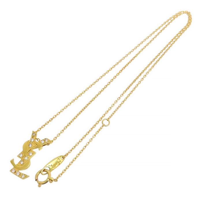 SAINT LAURENT Logo Necklace Diamond