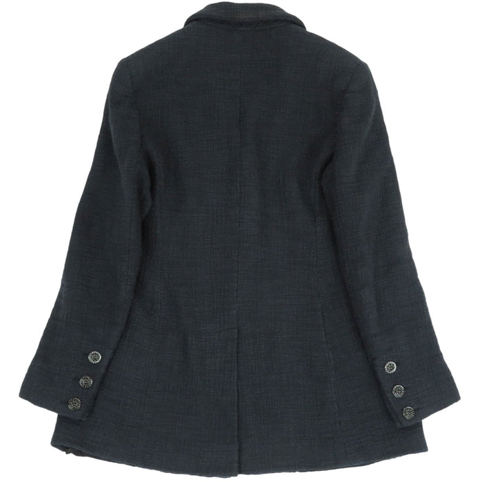 CHANEL 
コットン 
グリポア ボタン ツイード ジャケット