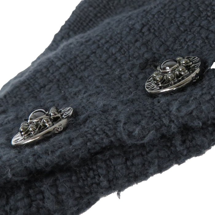 CHANEL 
コットン 
グリポア ボタン ツイード ジャケット