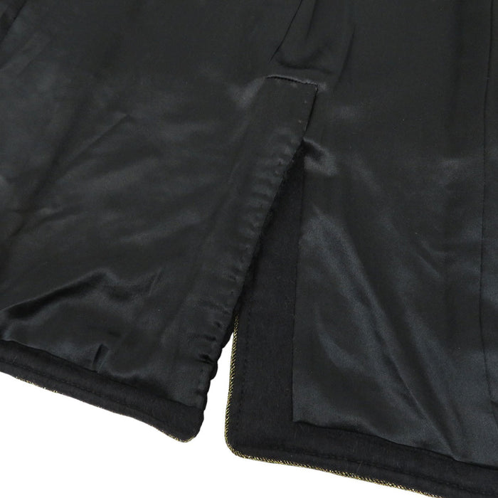 CHANEL COCO CC Logo Wool Coco Mark Clipoir Button Stand Collar Jacket