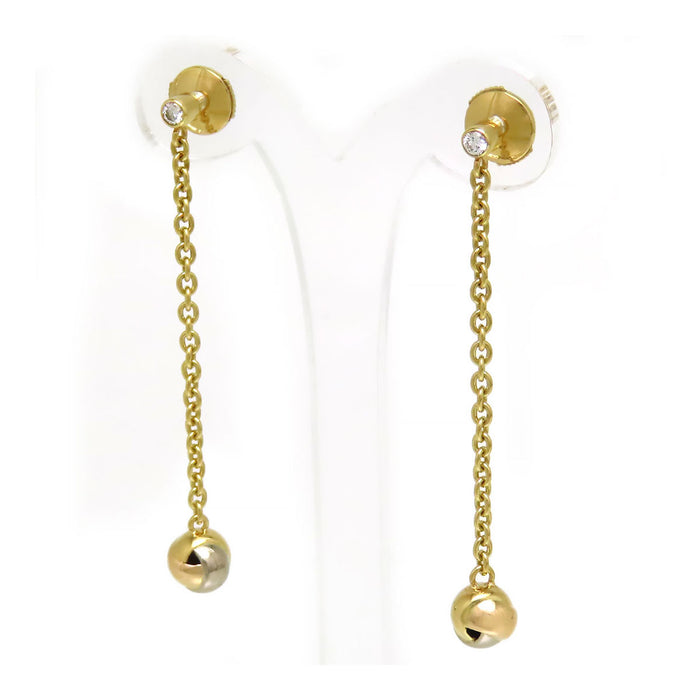 CARTIER 
Baby Trinity Ball Diamond Earrings