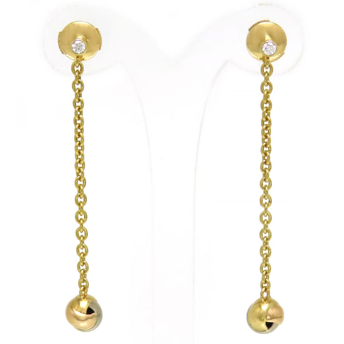 CARTIER 
Baby Trinity Ball Diamond Earrings