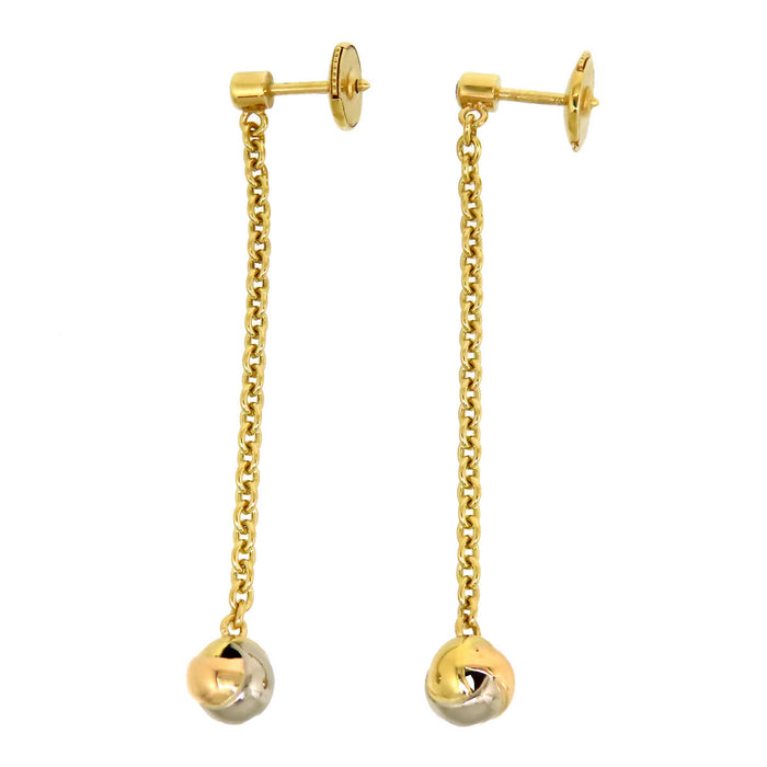 CARTIER 
Baby Trinity Ball Diamond Earrings