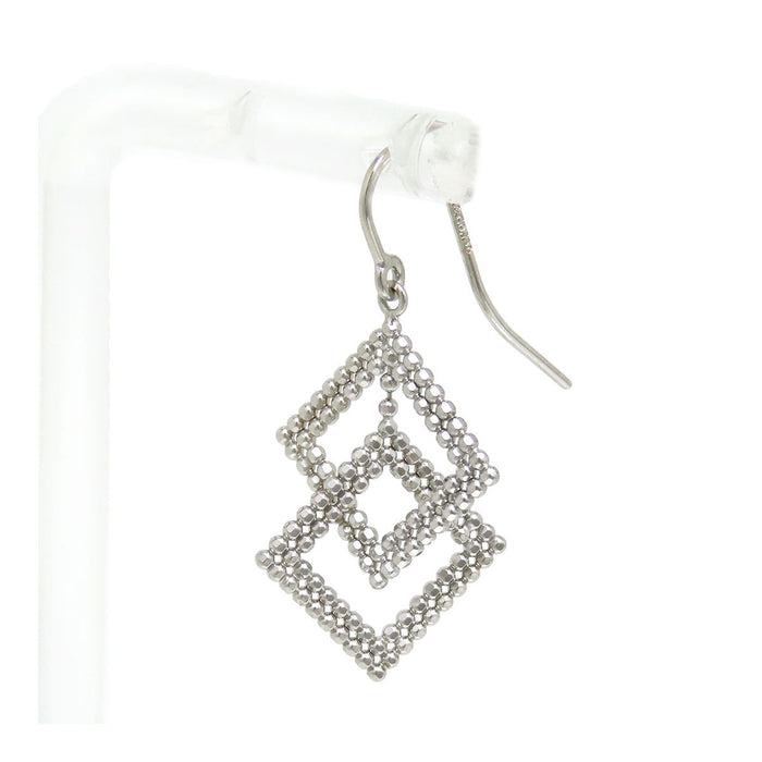 TIFFANY&Co. 
Cut Ball Double Square Hook Earrings Single Ear Use