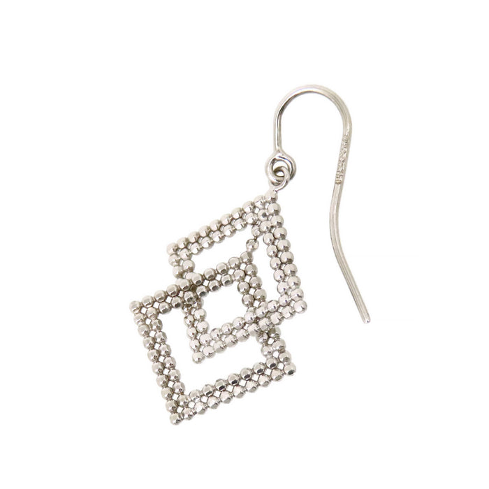 TIFFANY&Co. 
Cut Ball Double Square Hook Earrings Single Ear Use