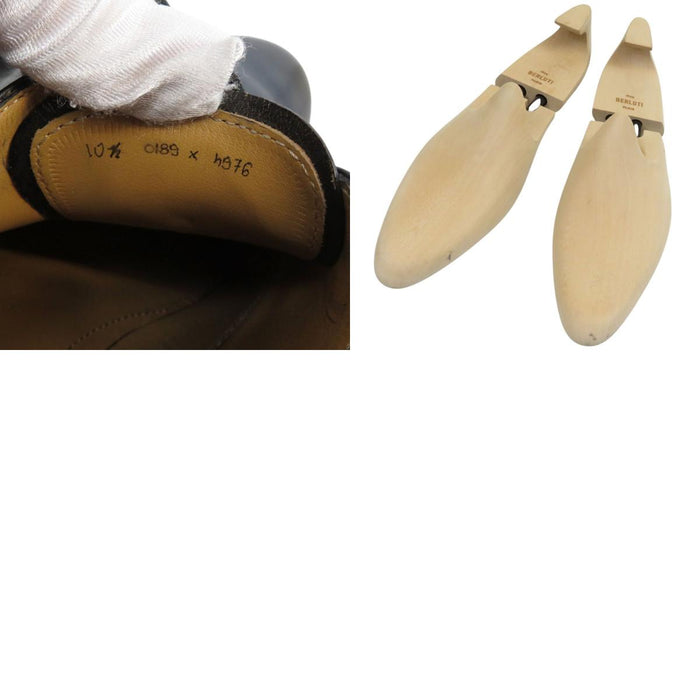 Berluti Plain Toe Gaspard Galet Draped Patina Leather Shoes