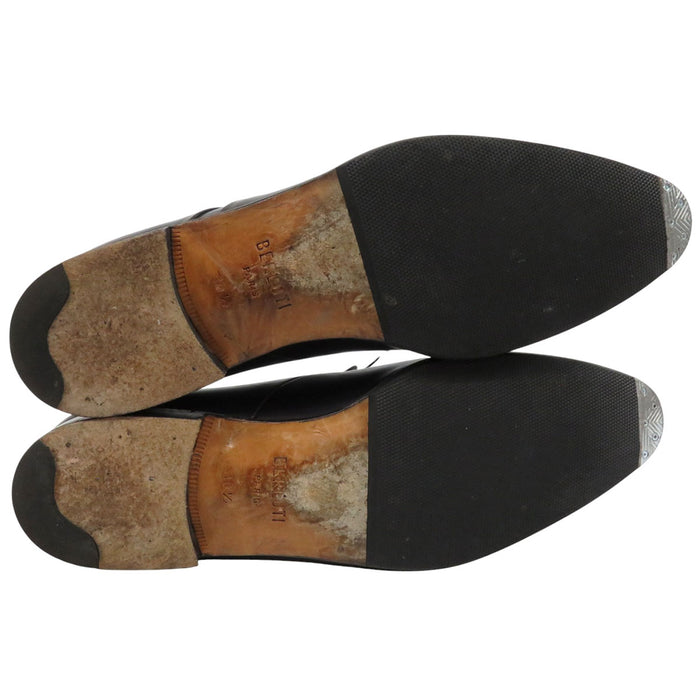 Berluti Plain Toe Gaspard Galet Draped Patina Leather Shoes