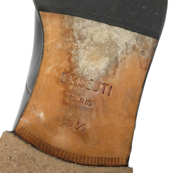 Berluti Plain Toe Gaspard Galet Draped Patina Leather Shoes