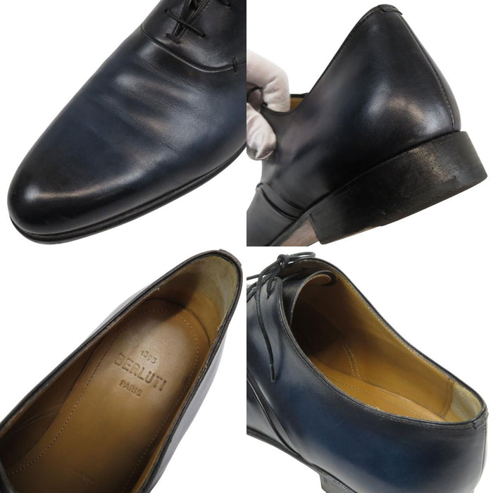 Berluti Plain Toe Gaspard Galet Draped Patina Leather Shoes