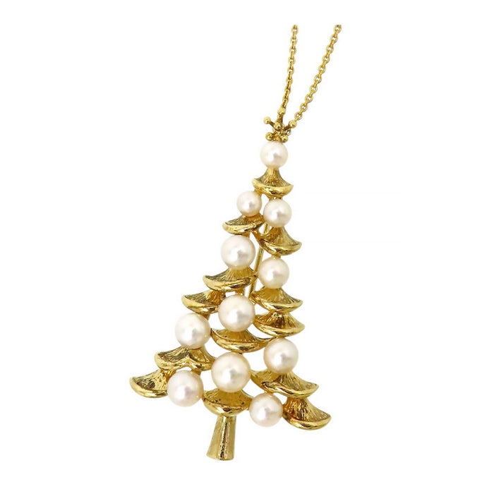 MIKIMOTO 
パール ツリー ネックレス兼ブローチ