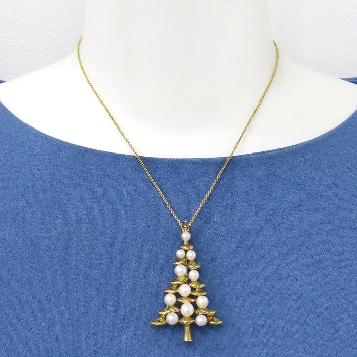 MIKIMOTO 
パール ツリー ネックレス兼ブローチ