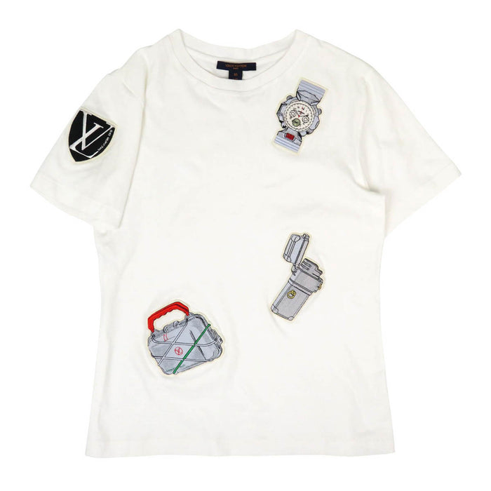 LOUIS VUITTON 
LV コットン 
エンブロイダリー ワッペン Tシャツ