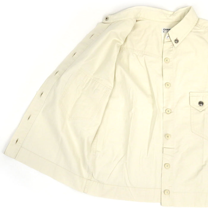 CHANEL 
COCO CC Coco Button 
Coco Mark Vintage Cotton Gilet