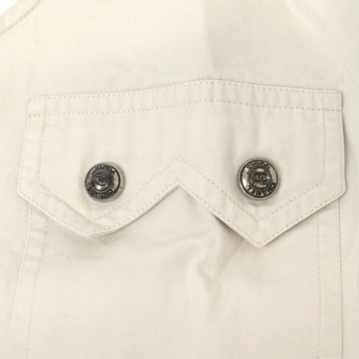 CHANEL 
COCO CC Coco Button 
Coco Mark Vintage Cotton Gilet