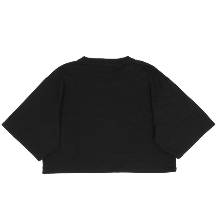 CELINE 
Cropped length cotton 
Triomphe logo print T-shirt