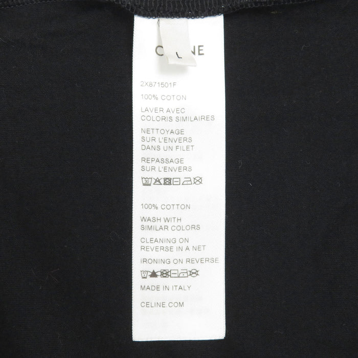 CELINE 
クロップド丈 コットン 
トリオンフ ロゴ プリント Tシャツ