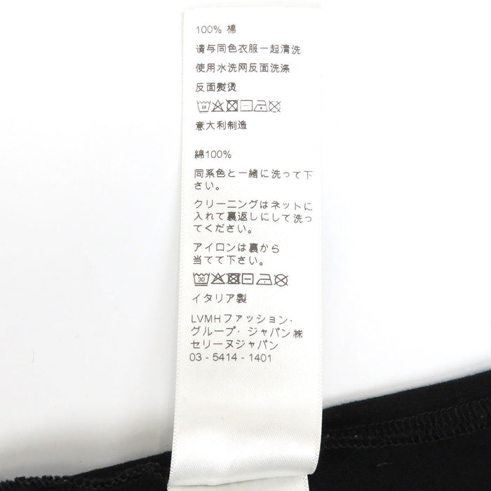 CELINE 
Cropped length cotton 
Triomphe logo print T-shirt