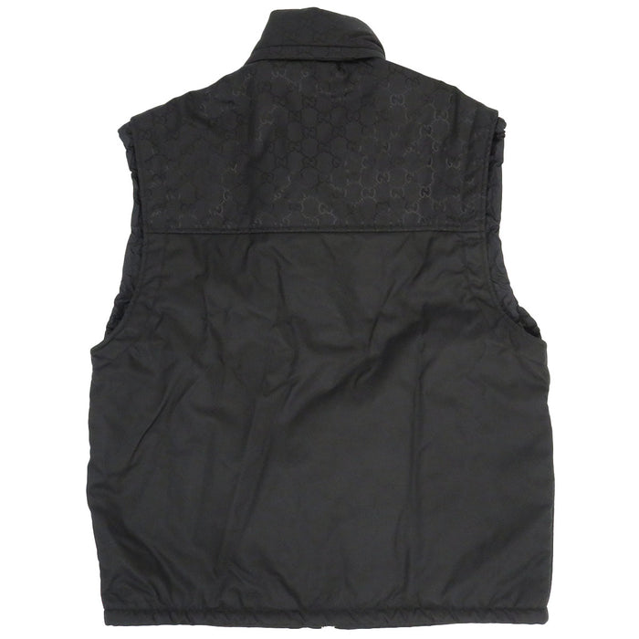 GUCCI 
Logo High Neck Double Zip Nylon 
GG Zip-up Padded Vest