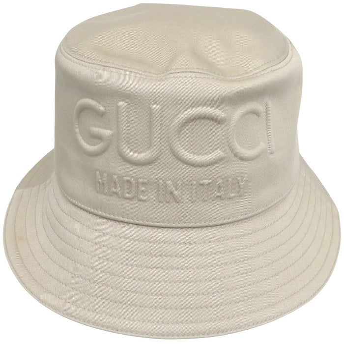 GUCCI 
コットン 
エンボス ロゴ バケットハット