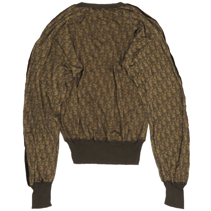 Dior 
ロゴ 総柄 Vネック レーヨン 
オブリーク ロングスリーブ カットソー 
クリスチャンディオール