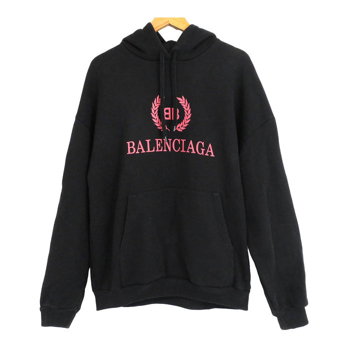 BALENCIAGA 
スウェット フーディ コットン 
ロゴ プリント オーバーサイズ パーカー
