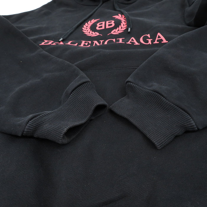 BALENCIAGA 
スウェット フーディ コットン 
ロゴ プリント オーバーサイズ パーカー