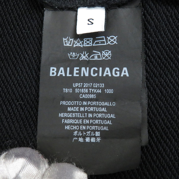 BALENCIAGA Sweat Hoodie Cotton Logo Print Oversized Parker