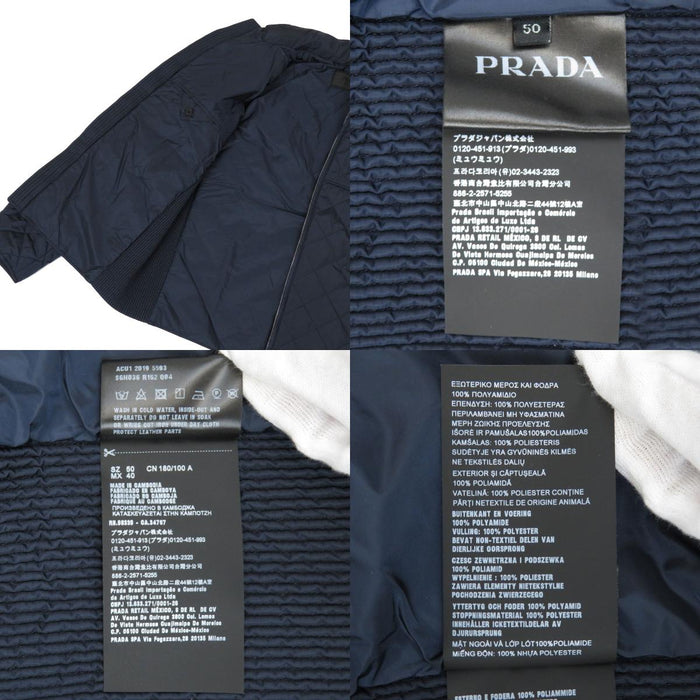 PRADA
High-neck zip-up nylon
Triangle logo padded jacket
