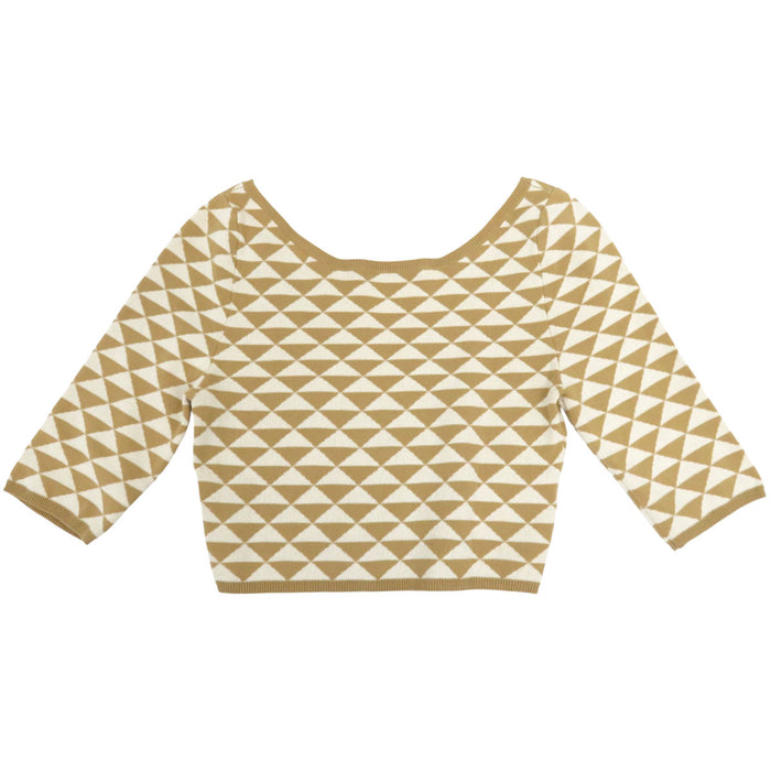 PRADA
Cropped length cotton knit
Logo half-sleeve cut and sewn