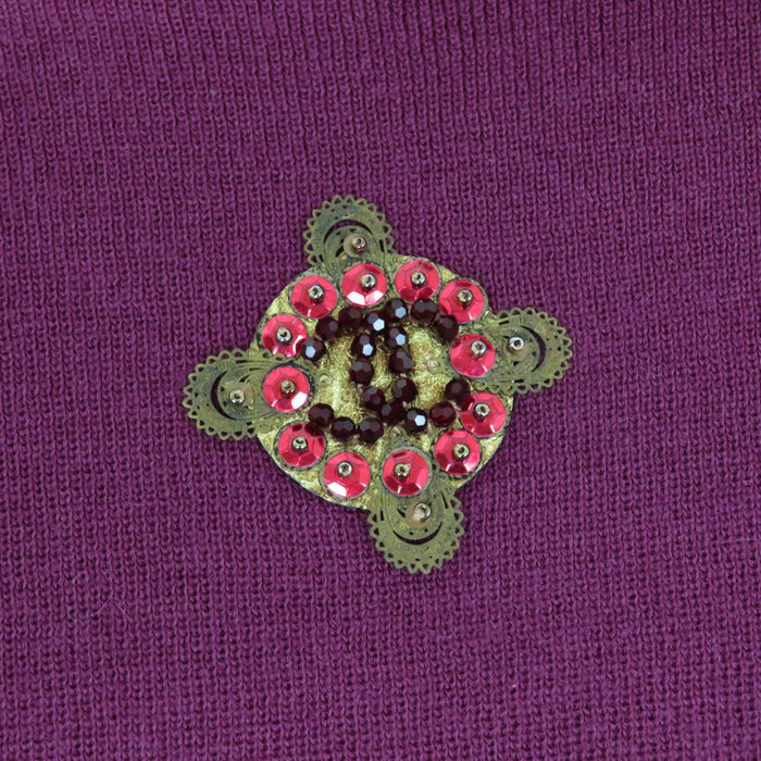 CHANEL 
COCO CC logo beads 
Coco mark high neck cashmere knit