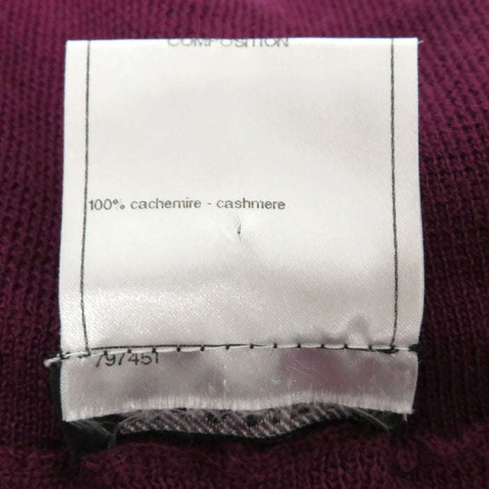 CHANEL 
COCO CC logo beads 
Coco mark high neck cashmere knit