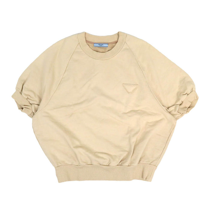 PRADA 
Cotton 
Fabric Triangle Logo Half Sleeve Sweatshirt