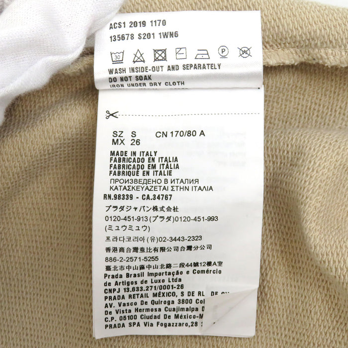PRADA 
Cotton 
Fabric Triangle Logo Half Sleeve Sweatshirt