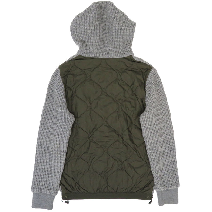 MONCLER 
Logo hoodie knit nylon wool double zip 
MAGLIA CARDIGAN maglia switching quilted zip-up parker