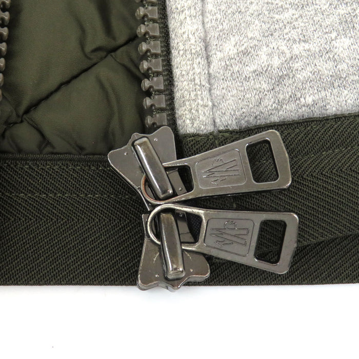 MONCLER 
Logo hoodie knit nylon wool double zip 
MAGLIA CARDIGAN maglia switching quilted zip-up parker