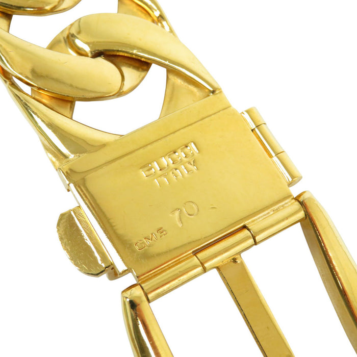 GUCCI 
Gold color metal 
Chain belt