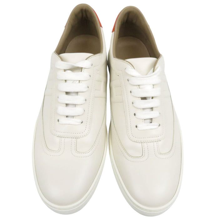 HERMES H Ash Logo Quicker Leather Sneakers