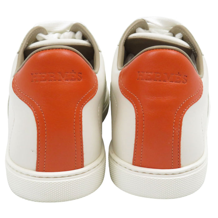 HERMES H Ash Logo Quicker Leather Sneakers