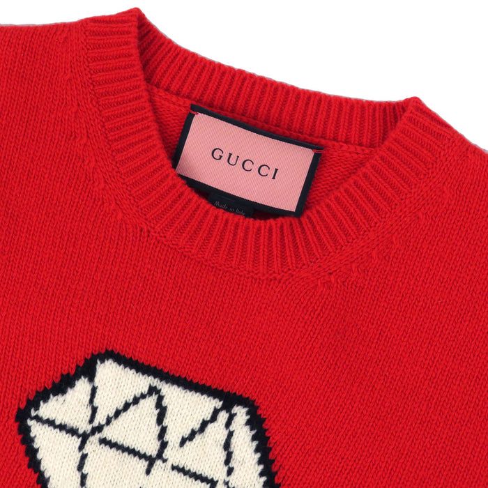 GUCCI 
GG ウール 
ゴースト ダイヤモンド インターシャ ニット