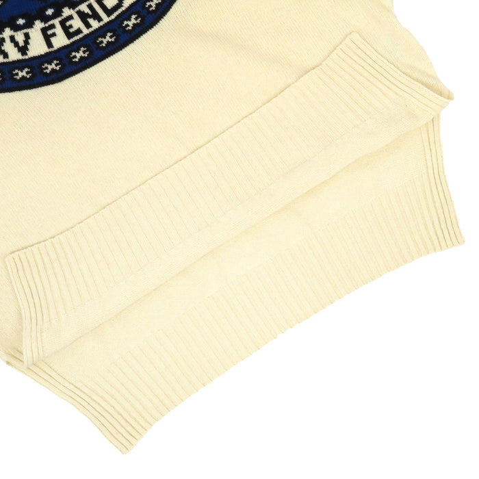 FENDI 
Wool Cashmere 
Logo High Neck Nordic Pattern Sweater