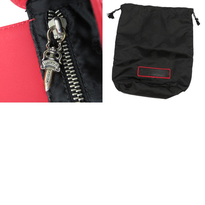 CHROME HEARTS CH Scroll Label Leather Hot Pot Cross Ball Shoulder Bag