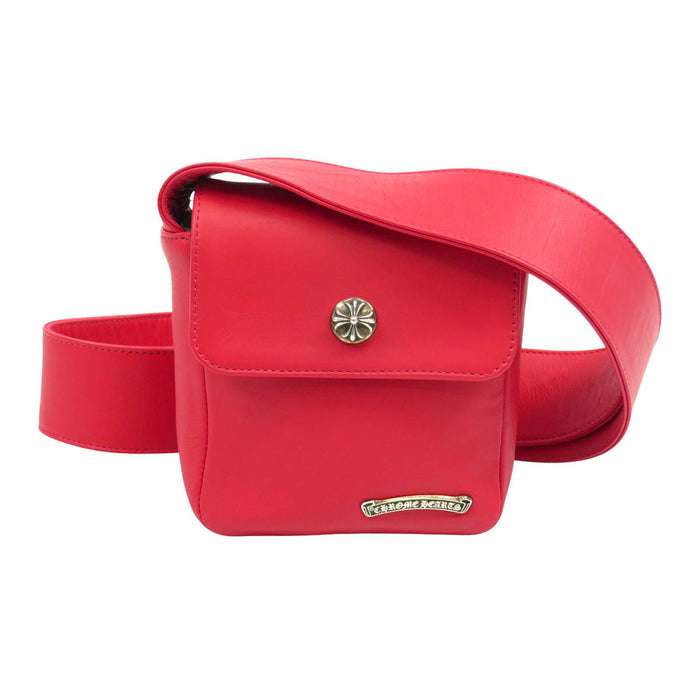 CHROME HEARTS CH Scroll Label Leather Hot Pot Cross Ball Shoulder Bag