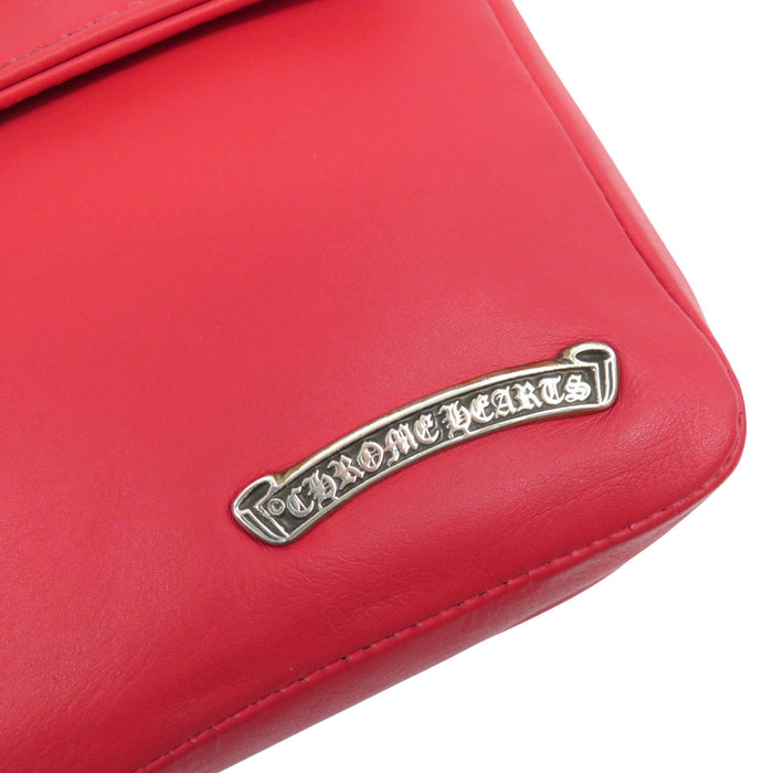 CHROME HEARTS CH Scroll Label Leather Hot Pot Cross Ball Shoulder Bag