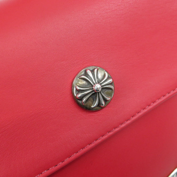 CHROME HEARTS CH Scroll Label Leather Hot Pot Cross Ball Shoulder Bag