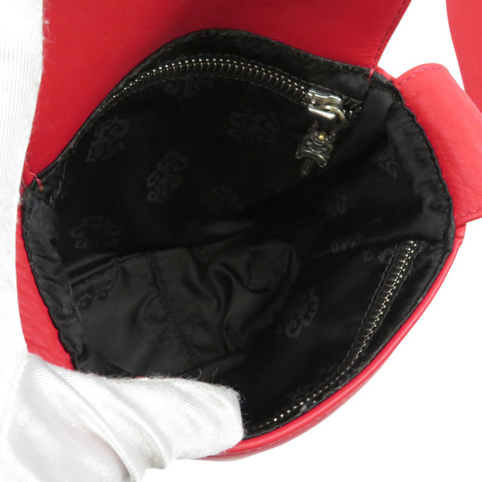 CHROME HEARTS 
CH スクロールラベル レザー 
ホットポット クロスボール ショルダーバッグ
