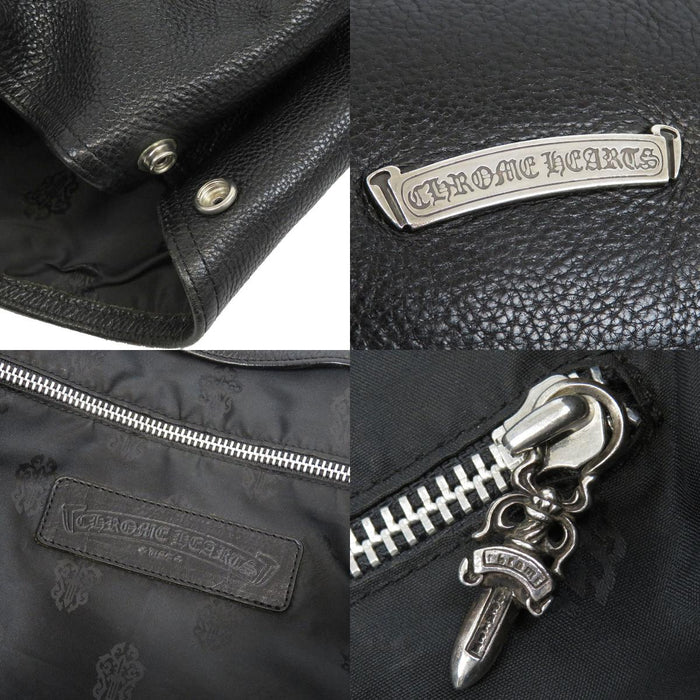 CHROME HEARTS 
3 Cemetery Cross CH CEM CRS Gargip Scroll Label Silver 
Cemetery Cross Double Snap Tote Bag