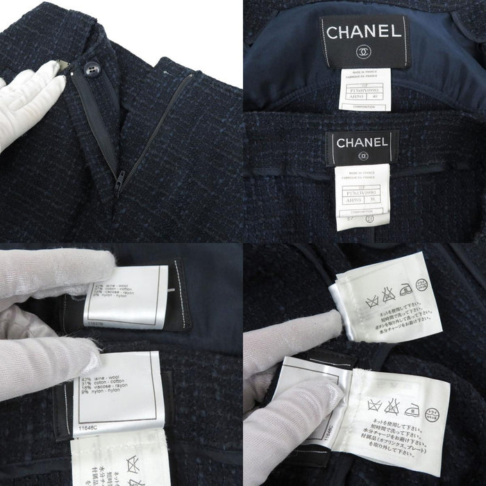 CHANEL 
COCO CC Coco Button Logo Plate 01P 
Coco Mark Tweed Setup